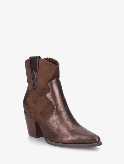 Nordspur | Western Ankle Boots with Pearlescent Panels — photo 2