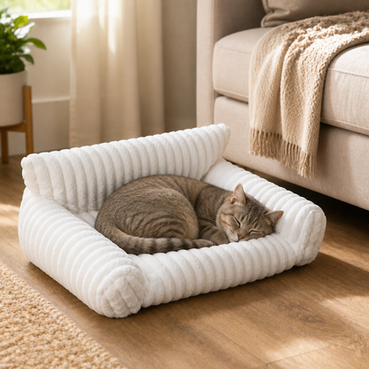 Nordspur | Fluffy Cloud Cat Sofa Bed with Soft Bolsters & Washable Covers — photo 1