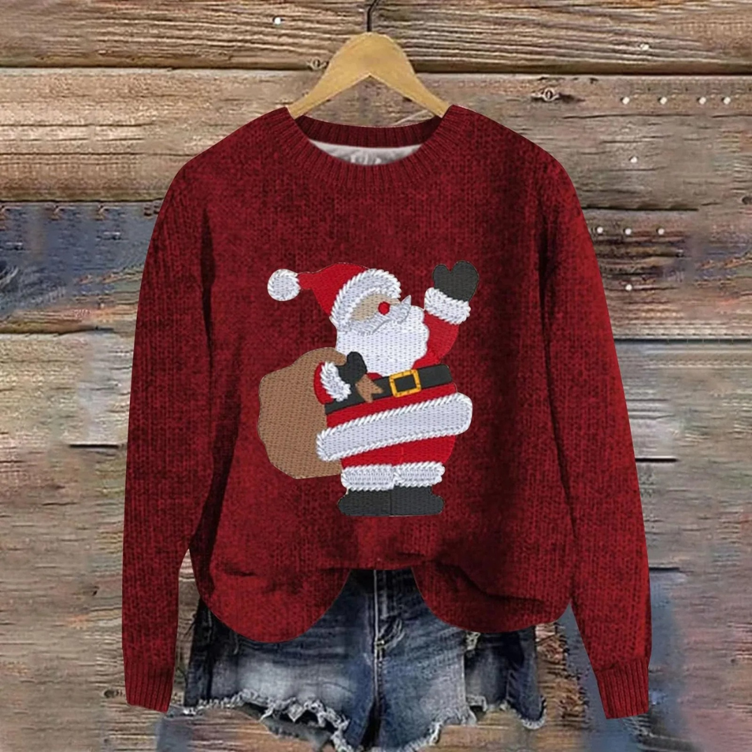 Unisex Santa Claus Christmas Sweater | Soft Cotton Blend Holiday Jumper | Festive Winter Pullover for Men and Women — photo 6