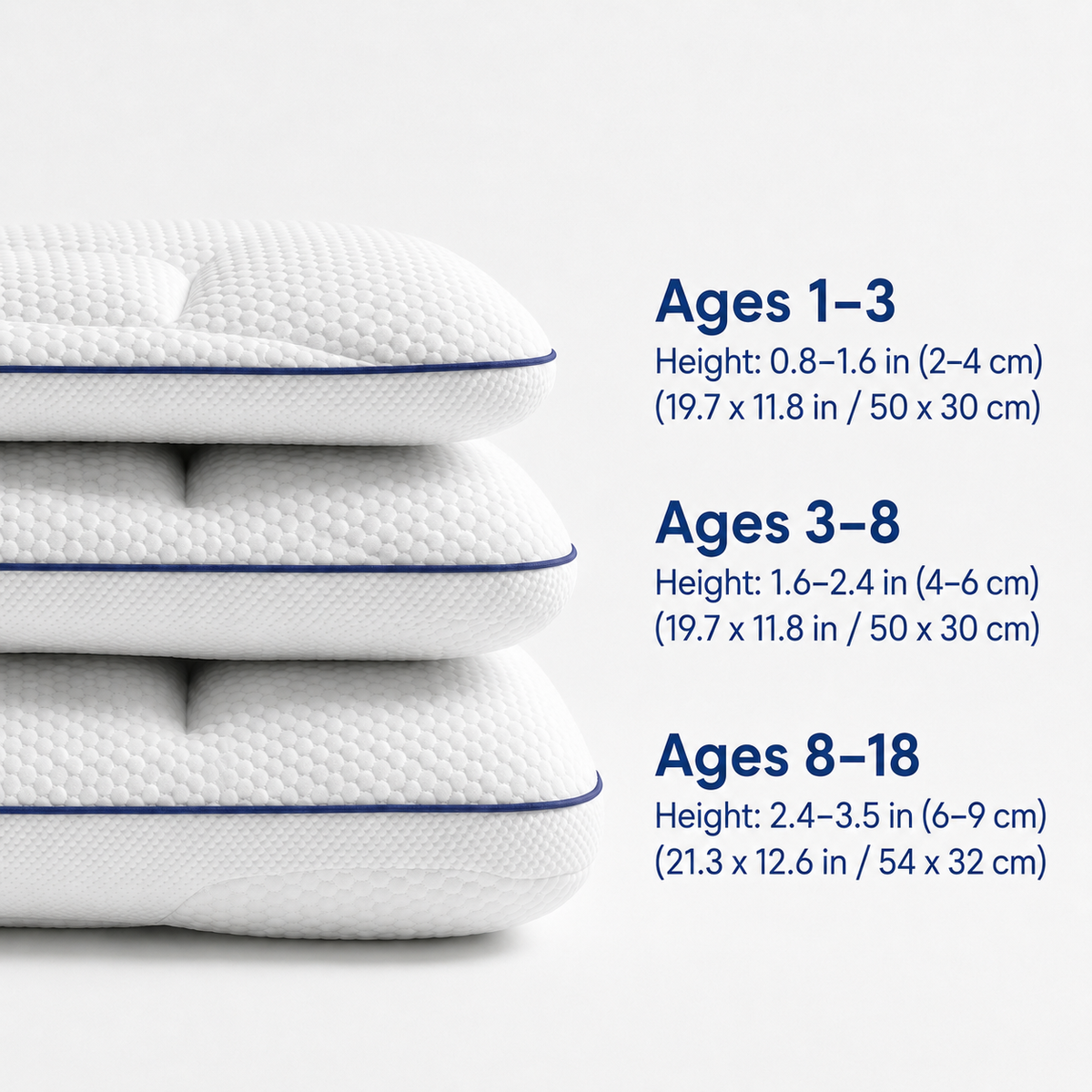 Kids Memory Foam Pillow, Ergonomic Support For Growing Sleepers — photo 5