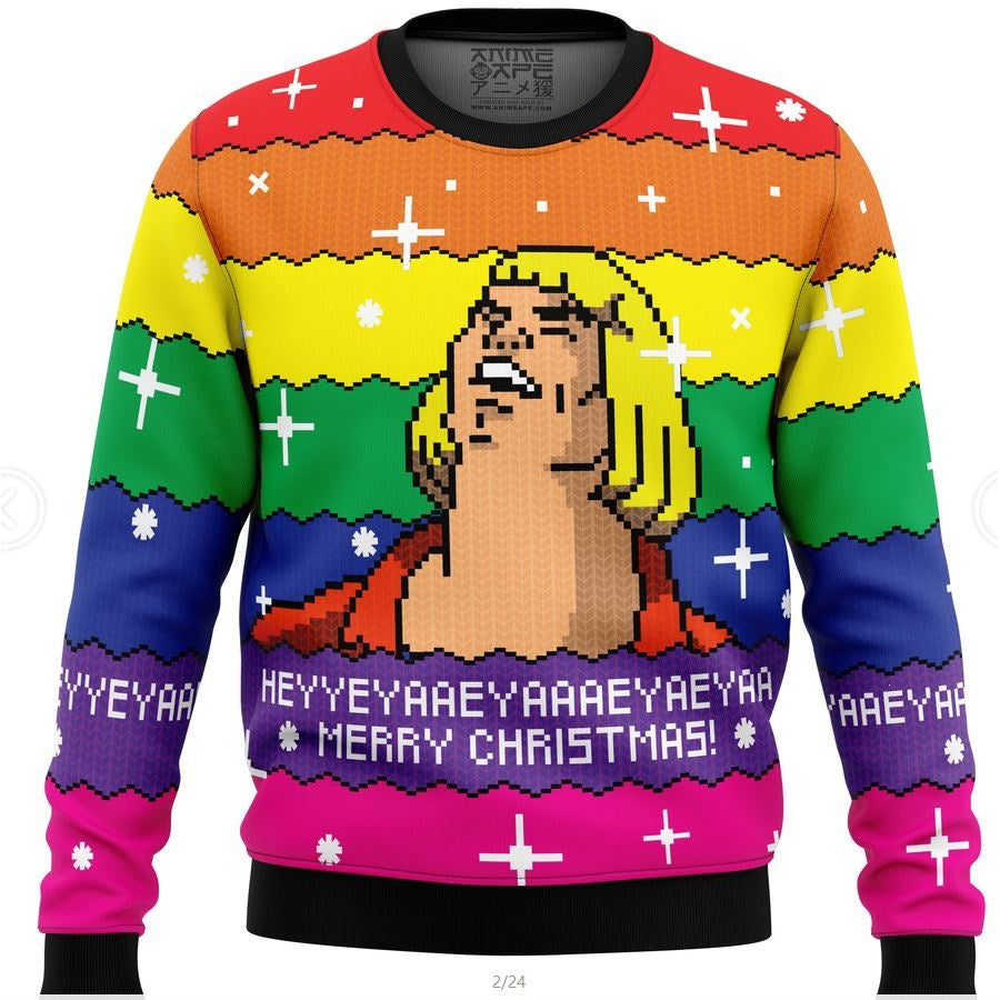 Funny Ugly Christmas Sweater – Men's Novelty Character Print Long Sleeve Pullover — photo 5