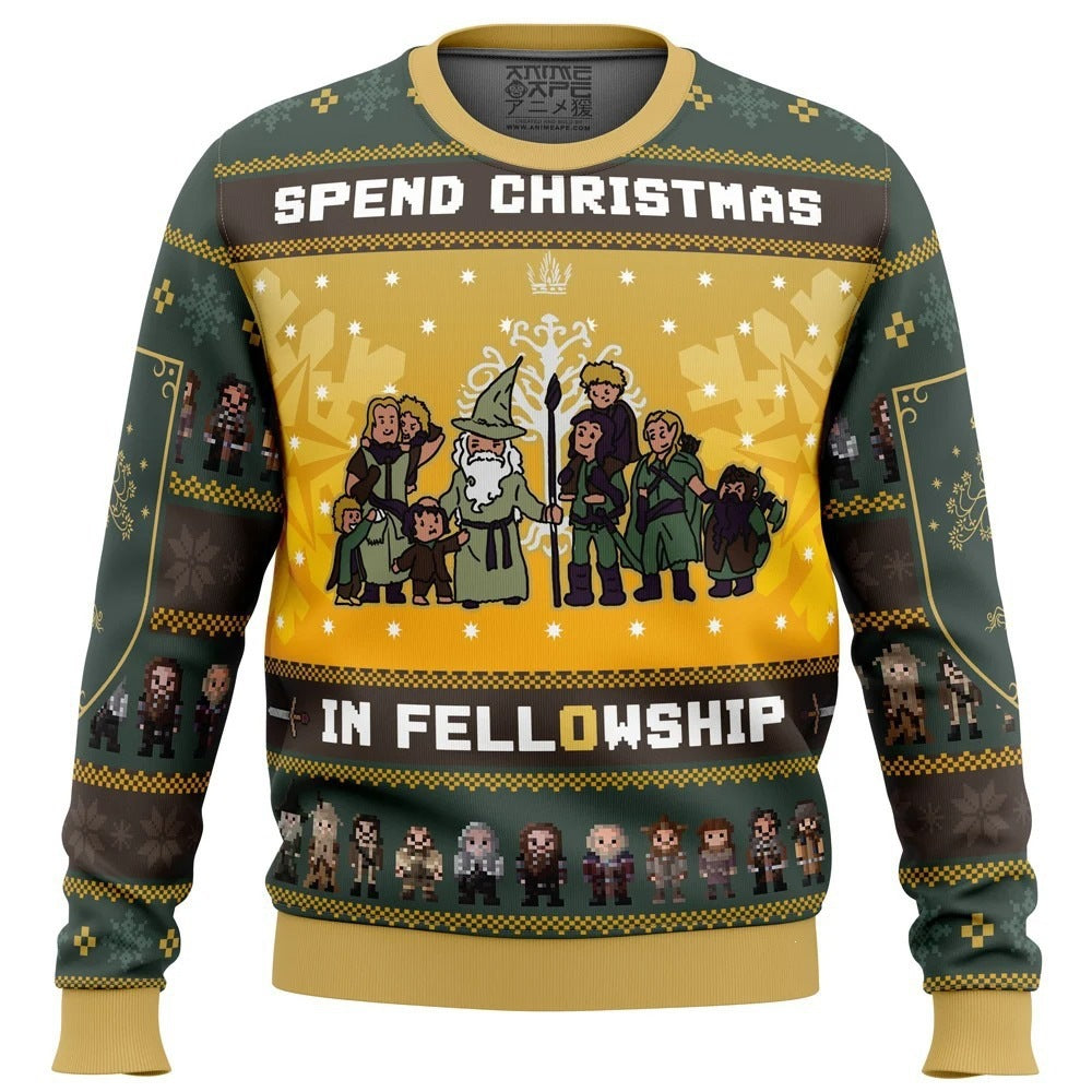 Funny Ugly Christmas Sweater – Men's Novelty Character Print Long Sleeve Pullover — photo 7