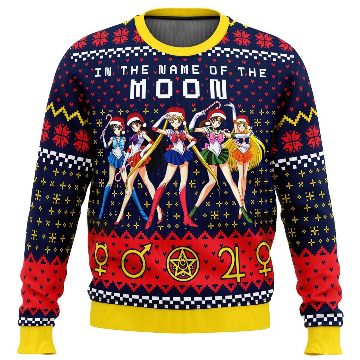 Funny Ugly Christmas Sweater – Men's Novelty Character Print Long Sleeve Pullover — photo 1