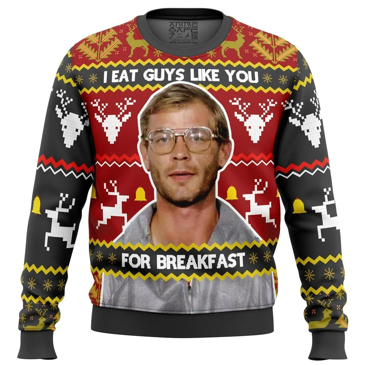 Funny Ugly Christmas Sweater – Men's Novelty Character Print Long Sleeve Pullover — photo 6