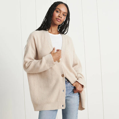 Womens Oversized Soft Knit Cashmere Cardigan — photo 8