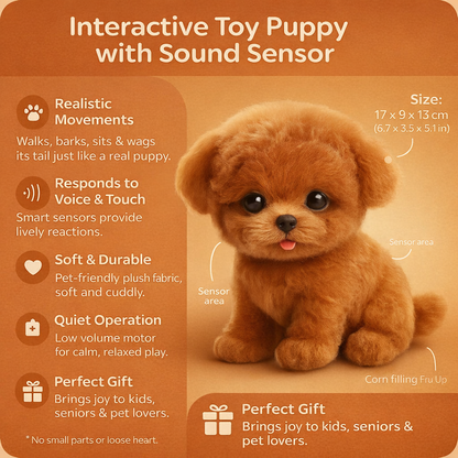 Realistic Motion-Activated Dog Plush Toy — Interactive Sounds, Pacing & Wagging — photo 10