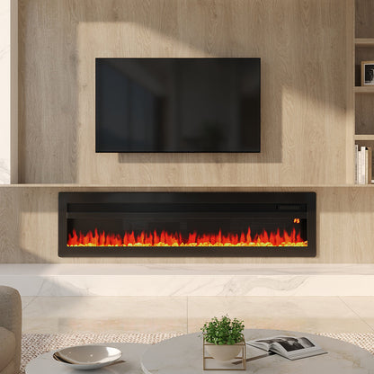 40/50/60/70 Inch Electric Fire with 12 Flame Colours & Remote Control — photo 1