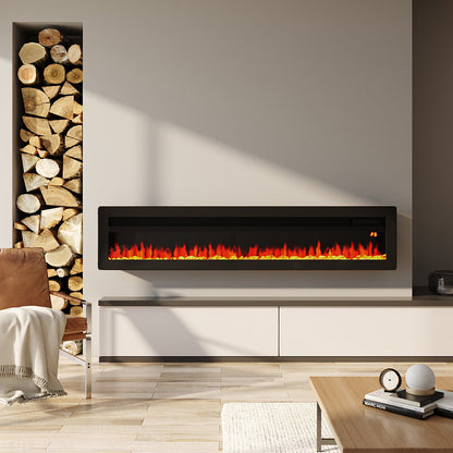 40/50/60/70 Inch Electric Fire with 12 Flame Colours & Remote Control — photo 3