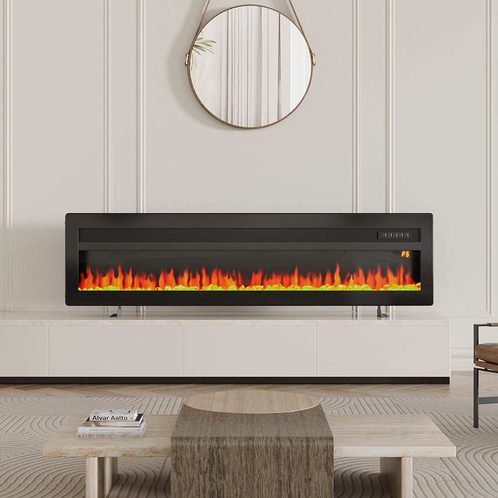 40/50/60/70 Inch Electric Fire with 12 Flame Colours & Remote Control — photo 4