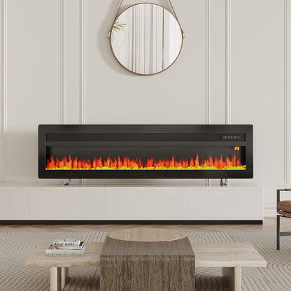 40/50/60/70 Inch Electric Fire with 12 Flame Colours & Remote Control — photo 4