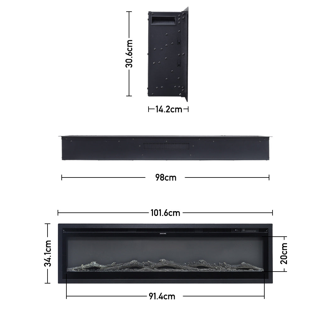 40/50/60 Inch Electric Fire with 12 Flame Colours & Remote Control — photo 15