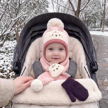 Baby Animal Bobble Hat and Scarf — photo 1