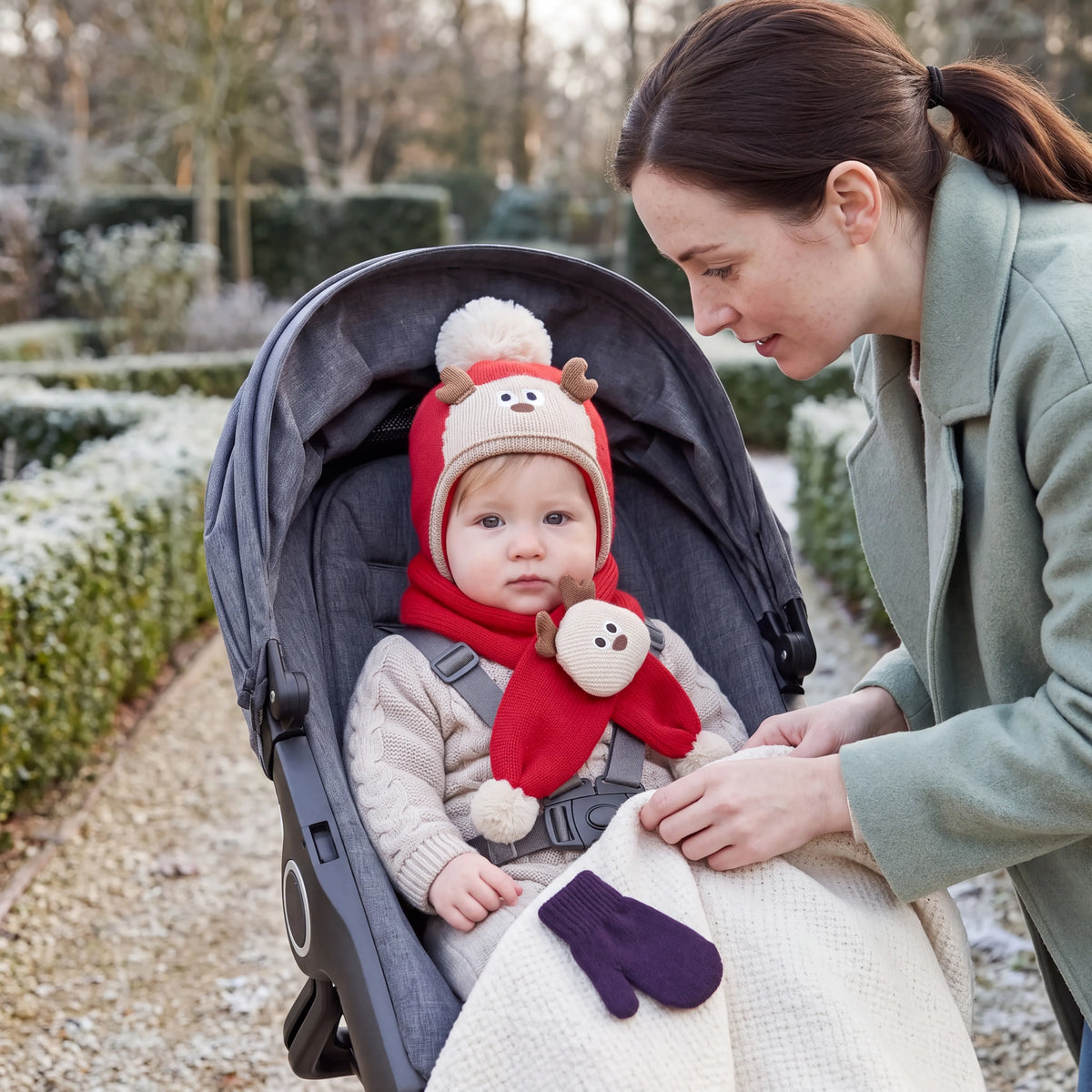 Baby Animal Bobble Hat and Scarf — photo 8