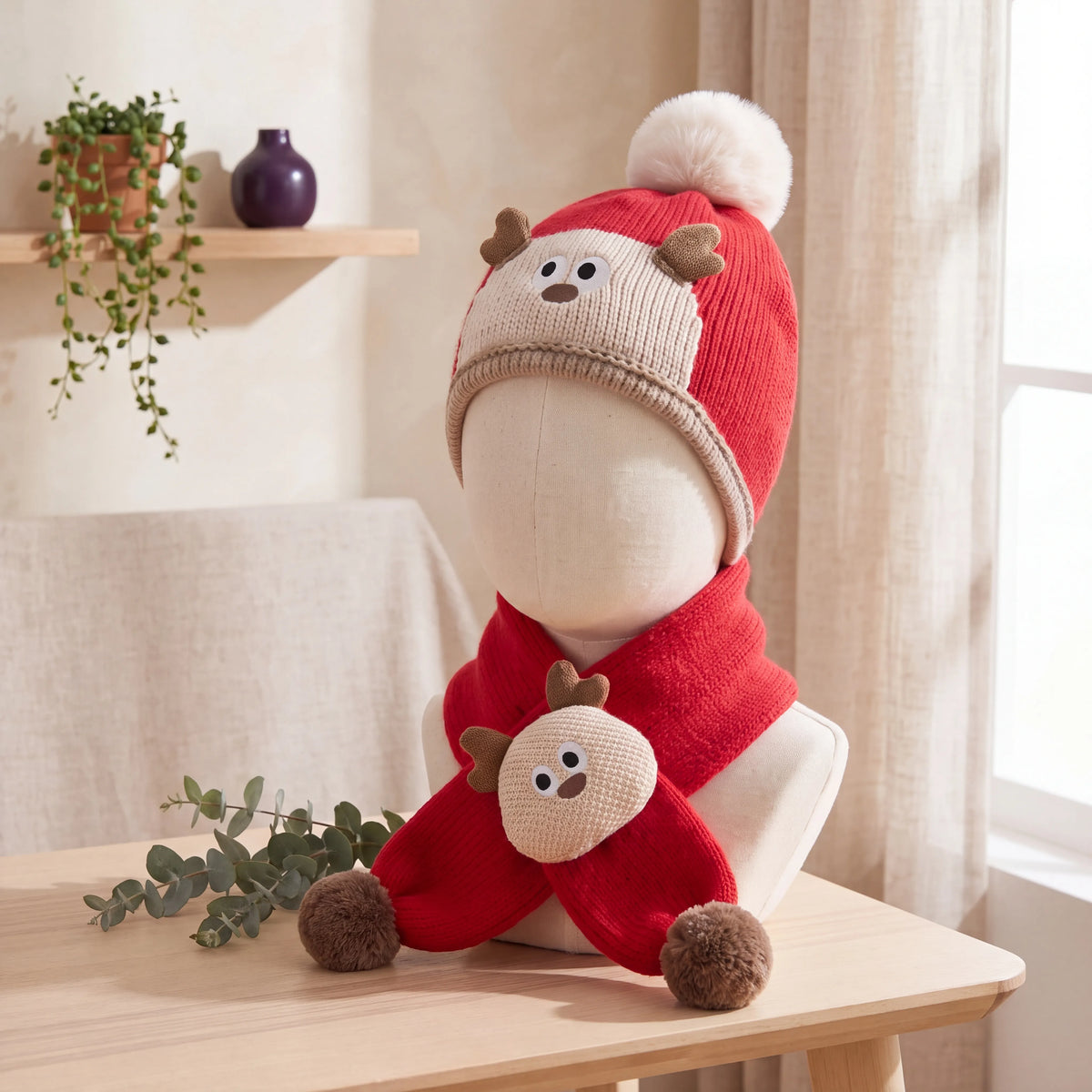 Baby Animal Bobble Hat and Scarf — photo 9