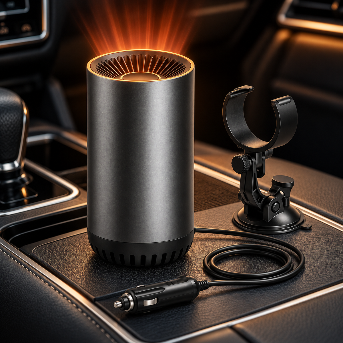 Portable Car Heater Suction Mount Compact Adjustable — photo 1