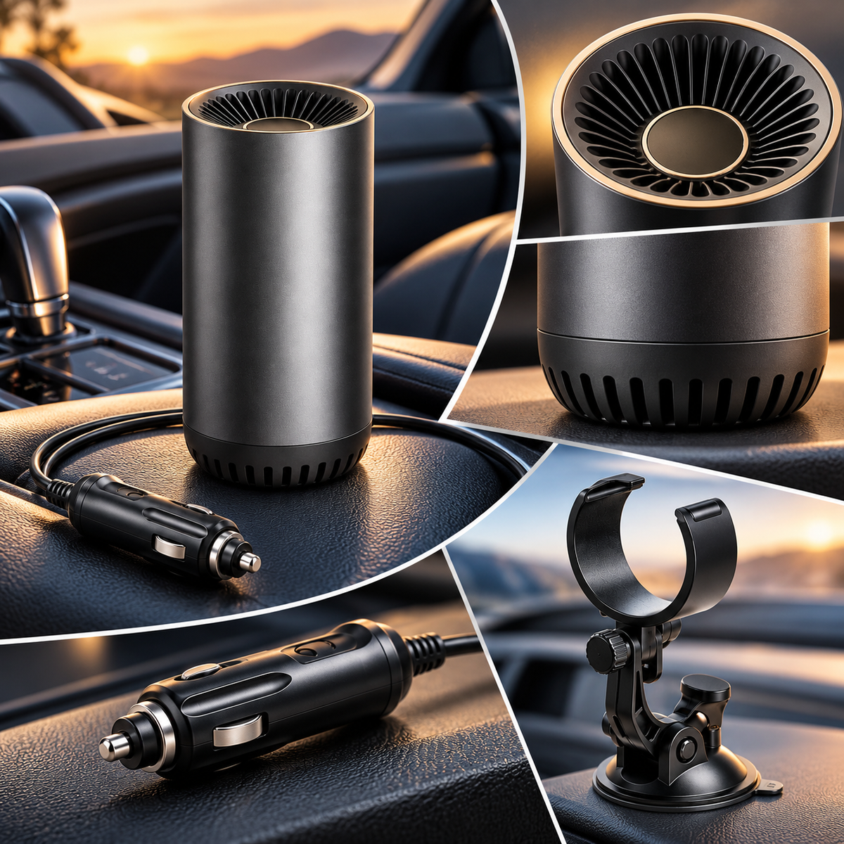 Portable Car Heater Suction Mount Compact Adjustable — photo 2