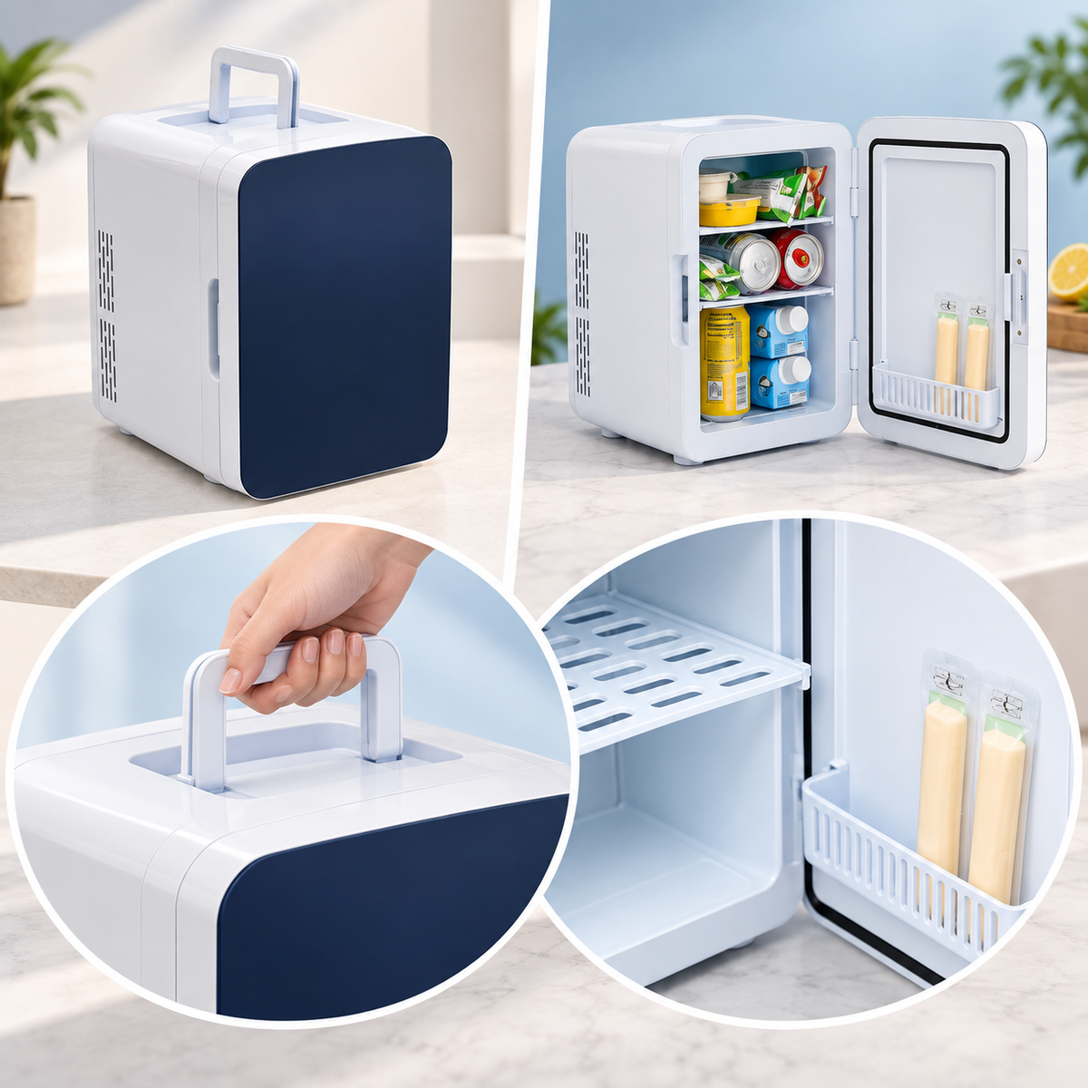 Portable Mini Fridge for Car - Compact Snacks with Handle — photo 4