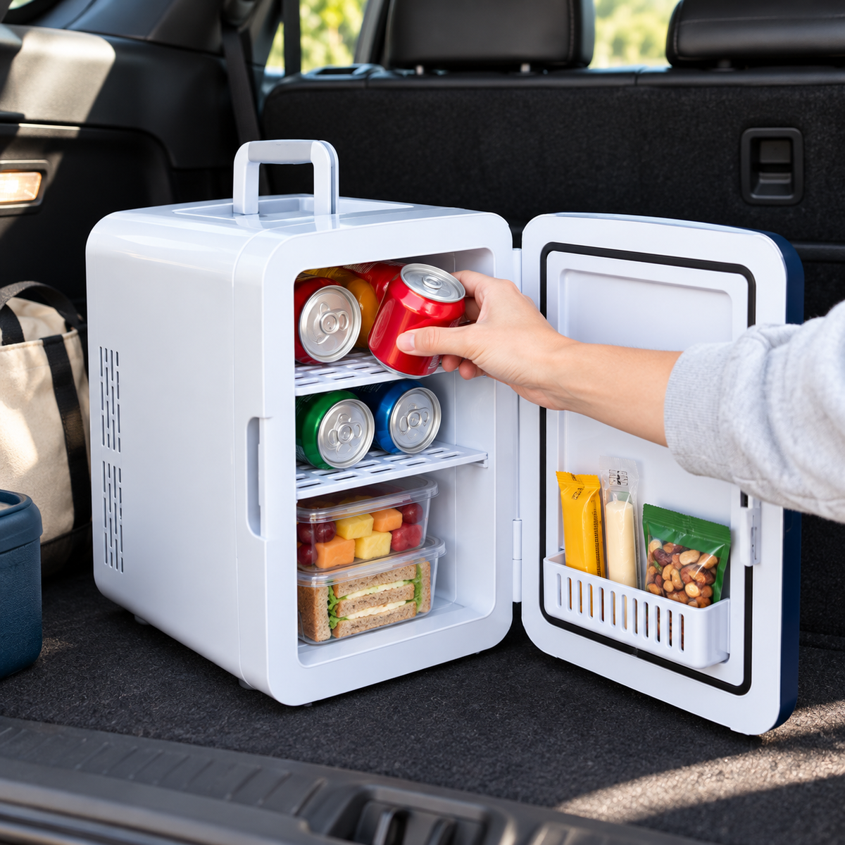 Portable Mini Fridge for Car - Compact Snacks with Handle — photo 5