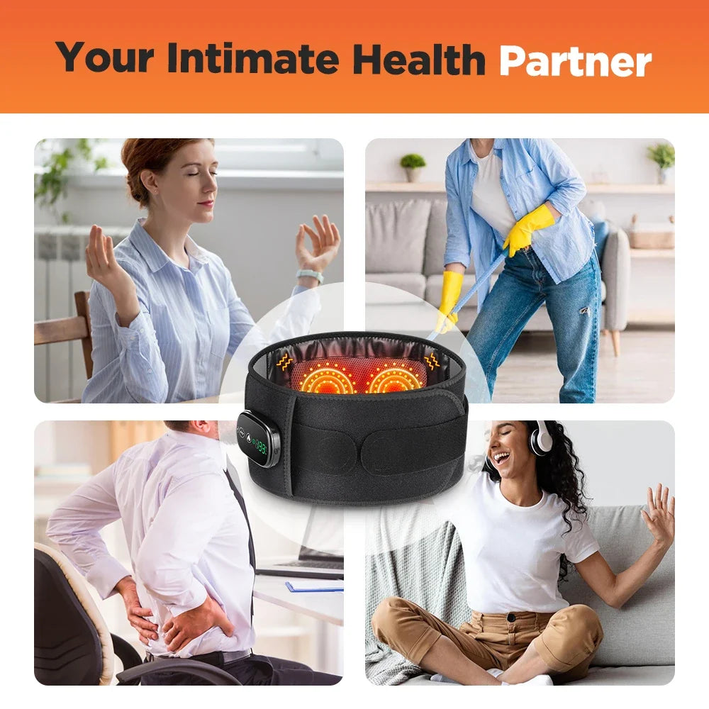 Electric Heated Waist Massager Belt – Lumbar Support Brace with Heat & Vibration Therapy — photo 18