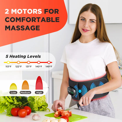 Electric Heated Waist Massager Belt – Lumbar Support Brace with Heat & Vibration Therapy — photo 4