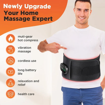 Electric Heated Waist Massager Belt – Lumbar Support Brace with Heat & Vibration Therapy — photo 8