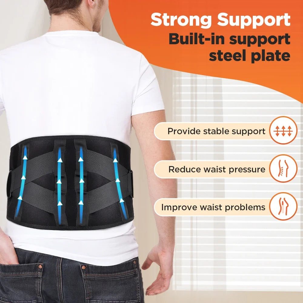 Electric Heated Waist Massager Belt – Lumbar Support Brace with Heat & Vibration Therapy — photo 14