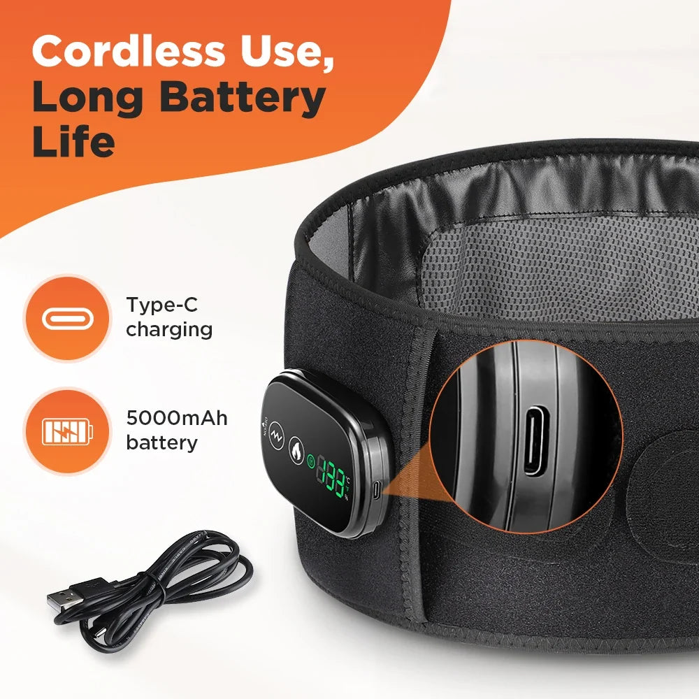 Electric Heated Waist Massager Belt – Lumbar Support Brace with Heat & Vibration Therapy — photo 17