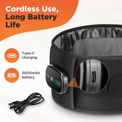 Electric Heated Waist Massager Belt – Lumbar Support Brace with Heat & Vibration Therapy — photo 17