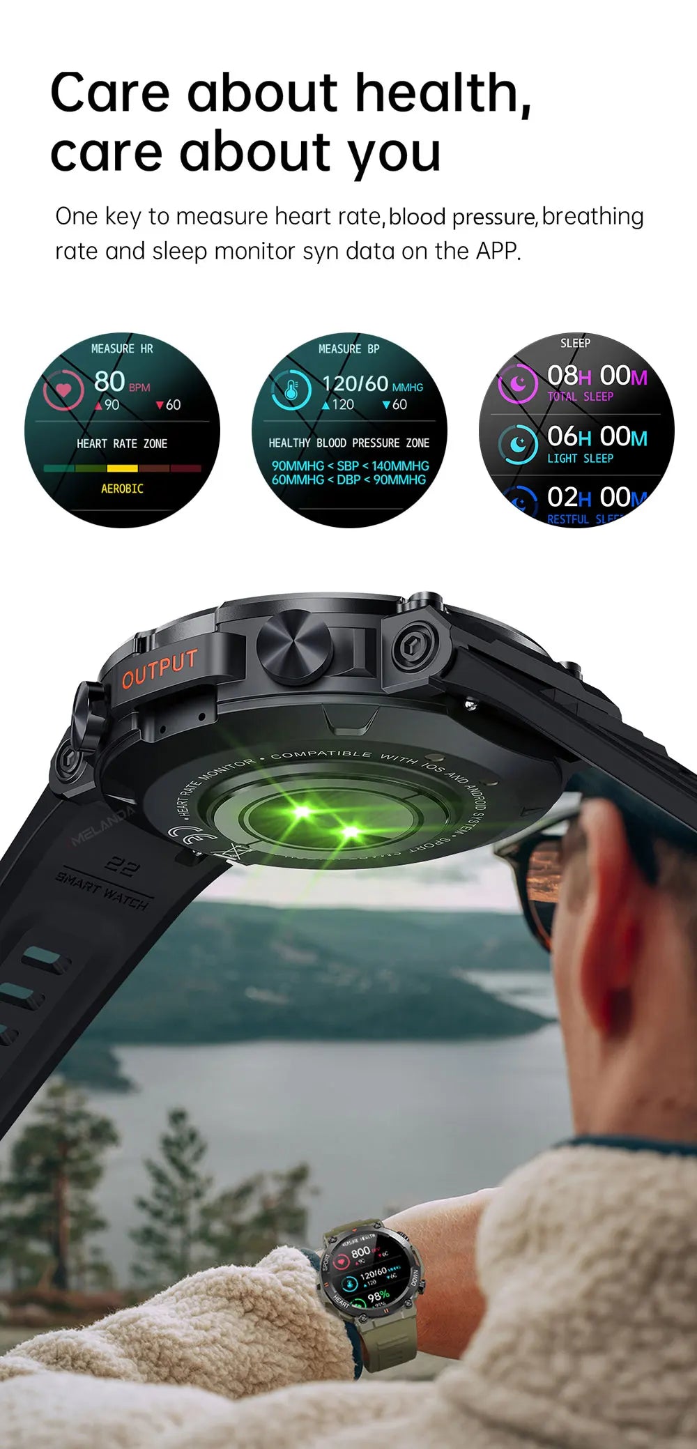 Rugged Outdoor Smartwatch with 1.39 Inch Round Display, Long Battery Life and Activity Tracking — photo 20