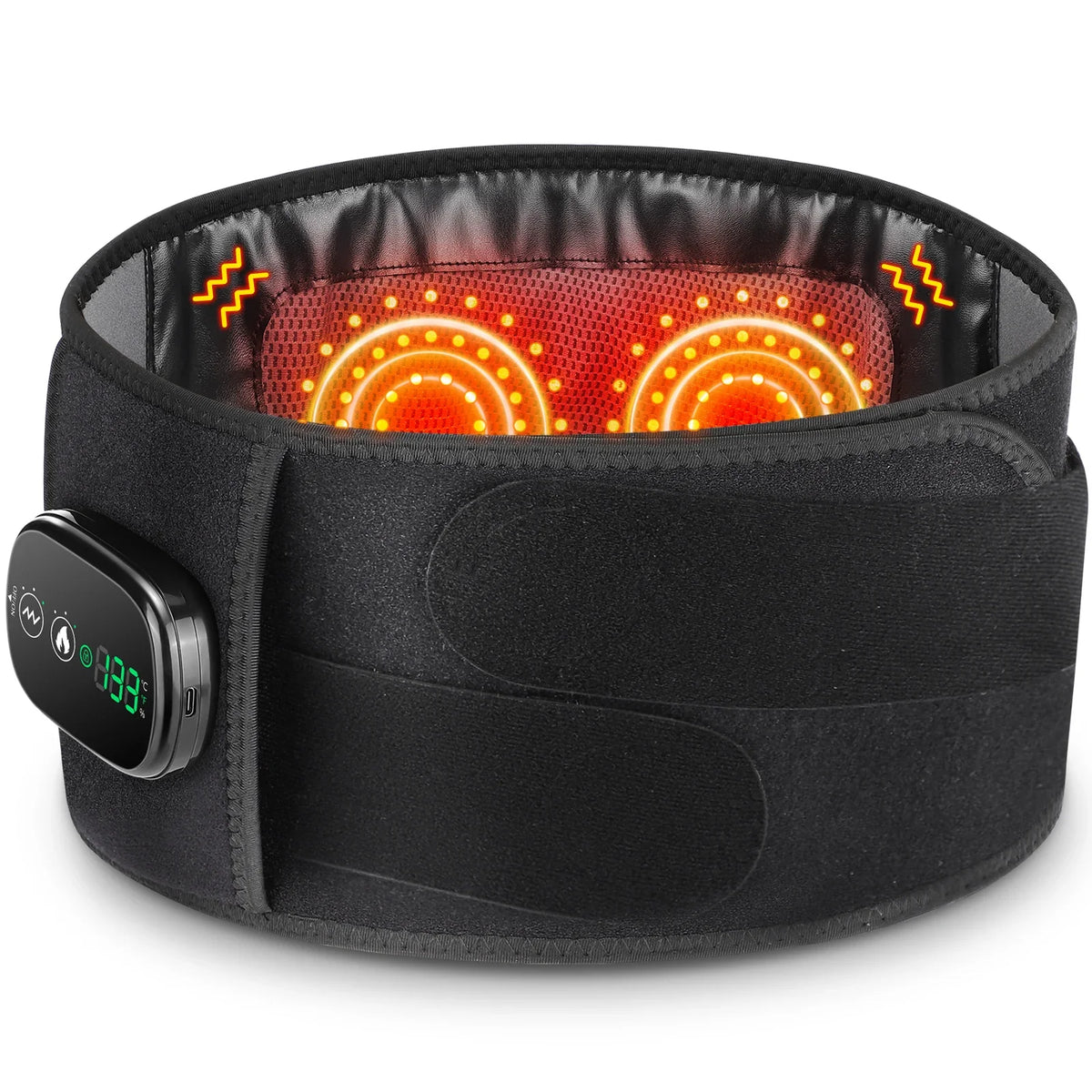 Electric Heated Waist Massager Belt – Lumbar Support Brace with Heat & Vibration Therapy — photo 1