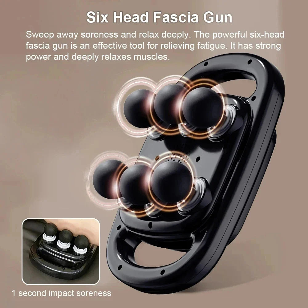 6-Head Massage Gun – Deep Tissue Percussion Massager for Full Body Muscle Relief — photo 4