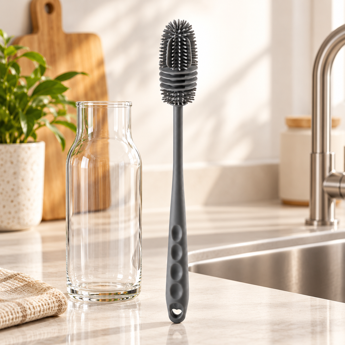 Silicone Brush Cleaning Long Handle Kitchen Tool — photo 1