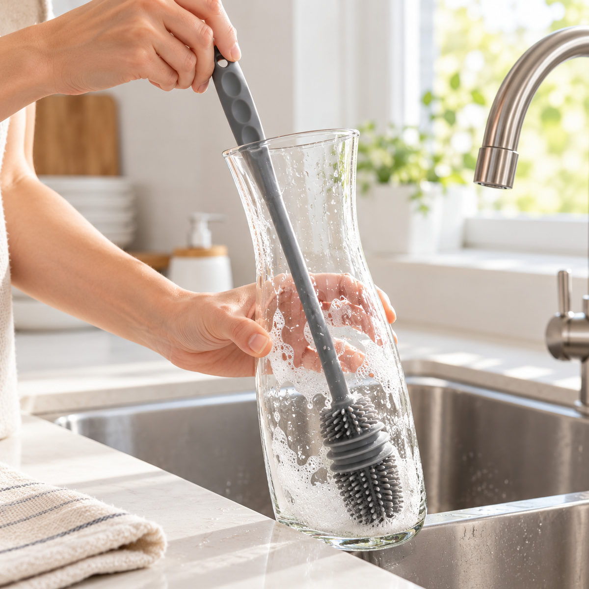 Silicone Brush Cleaning Long Handle Kitchen Tool — photo 5