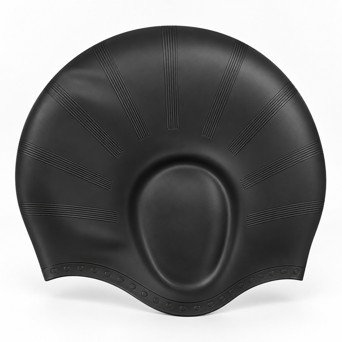 Silicone Swim Cap with Ear Protection for Long Hair Training — photo 2