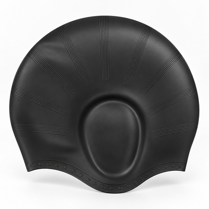Silicone Swim Cap with Ear Protection for Long Hair Training — photo 2