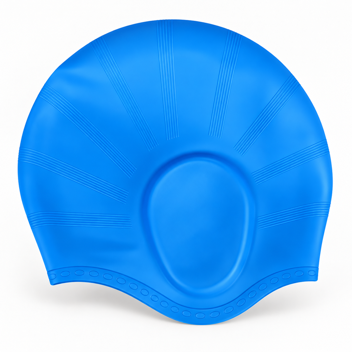 Silicone Swim Cap with Ear Protection for Long Hair Training — photo 3