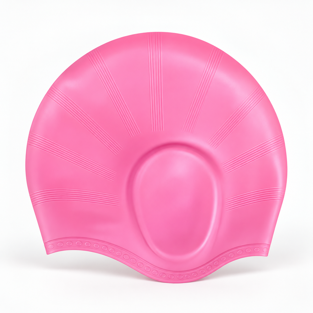 Silicone Swim Cap with Ear Protection for Long Hair Training — photo 4