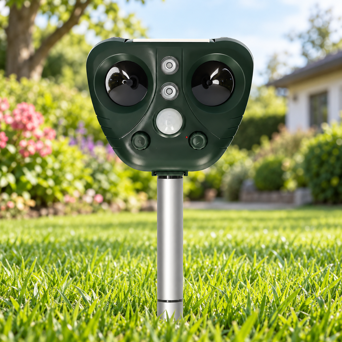 Solar Ultrasonic Bird Repeller for Outdoor Garden Pest Control — photo 1