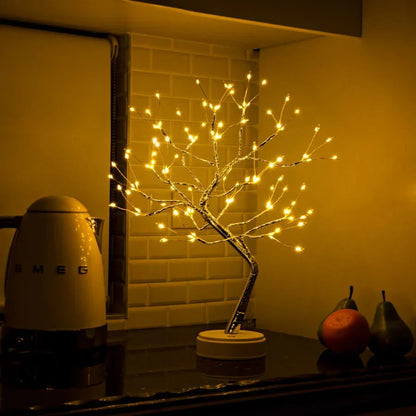 Handmade LED Tree Lamp with 108 Warm Lights, Bendable Branches, USB or Battery — photo 5