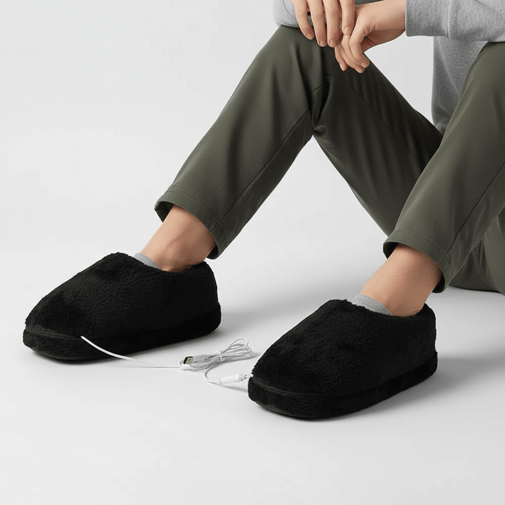 USB Heated Slippers – Electric Heated House Shoes with Soft Plush Lining, Unisex, 3 Colours, EU 35–46 — photo 9
