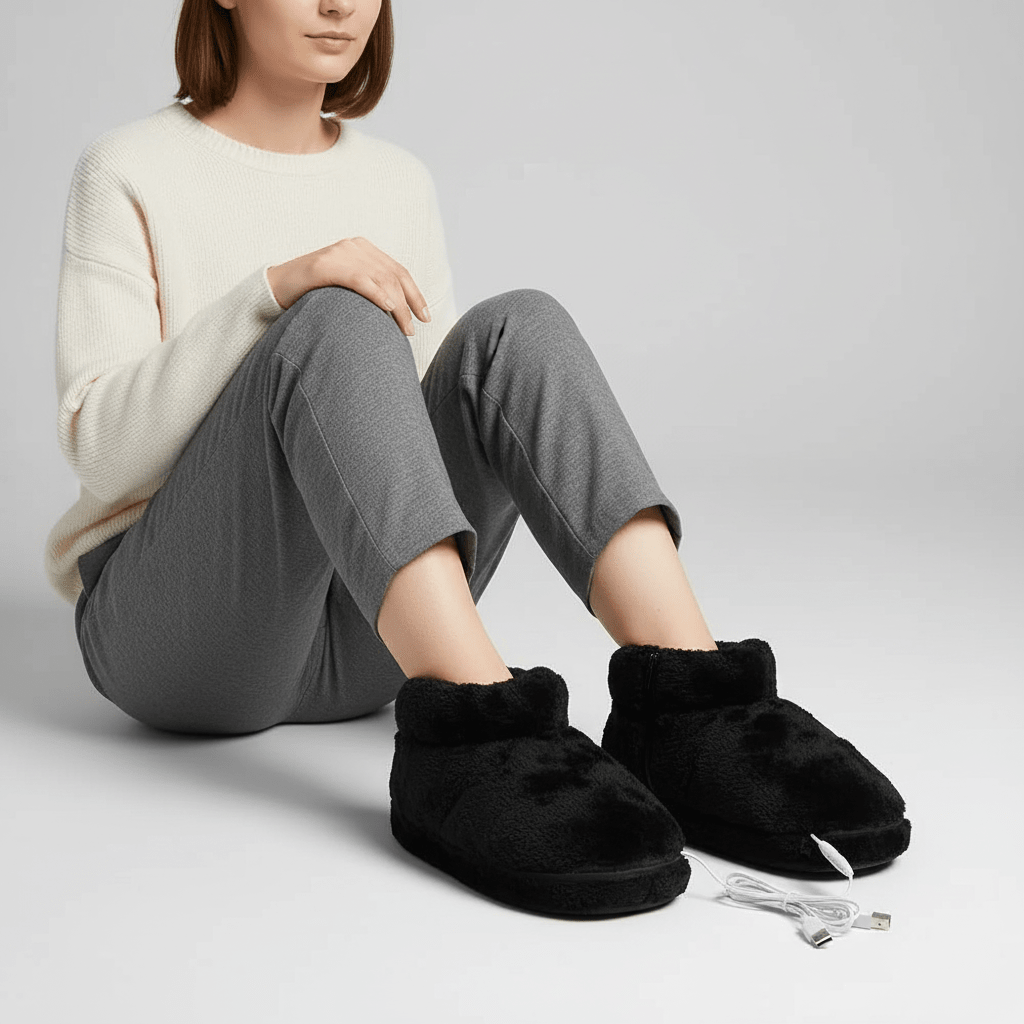 USB Heated Slippers – Electric Heated House Shoes with Soft Plush Lining, Unisex, 3 Colours, EU 35–46 — photo 6