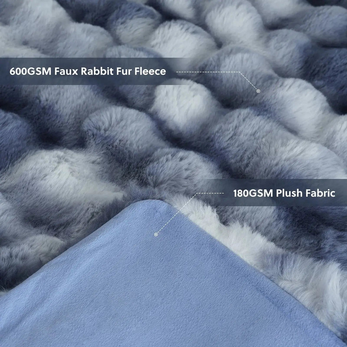 Slumblr® Cozy Faux Rabbit Fleece Throw Blanket — photo 4