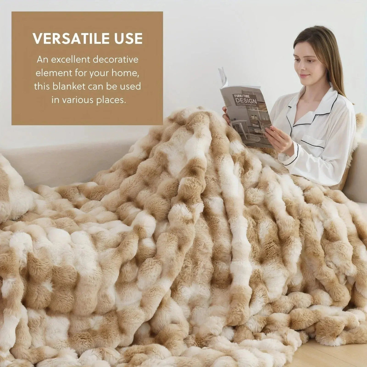 Slumblr® Cozy Faux Rabbit Fleece Throw Blanket — photo 11