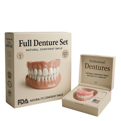 Flexible Denture Set for Upper & Lower Jaw – Reusable & Custom-Fit — photo 1