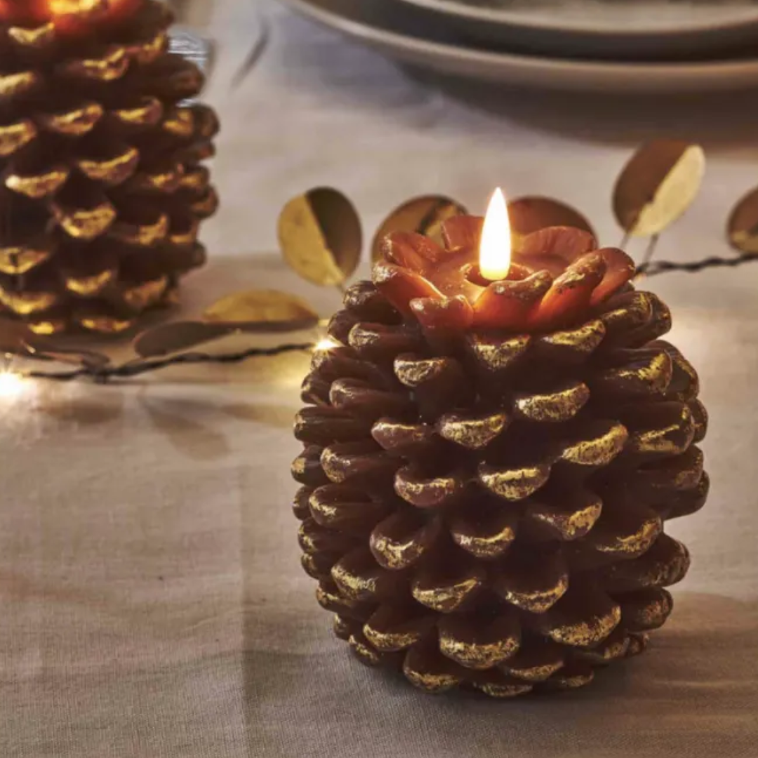 LED Pinecone Candle — photo 2