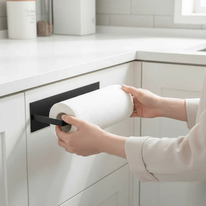 Wall-Mounted Iron Paper Towel Holder - Space-Saving Design — photo 3
