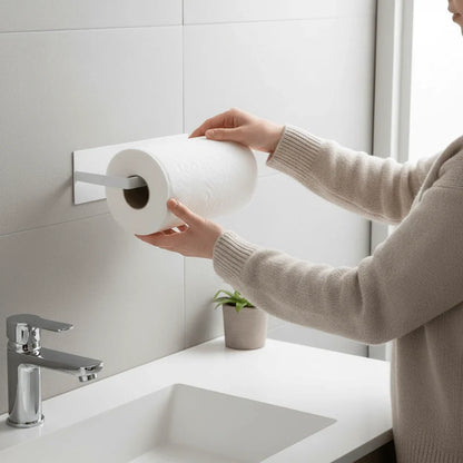 Wall-Mounted Iron Paper Towel Holder - Space-Saving Design — photo 5
