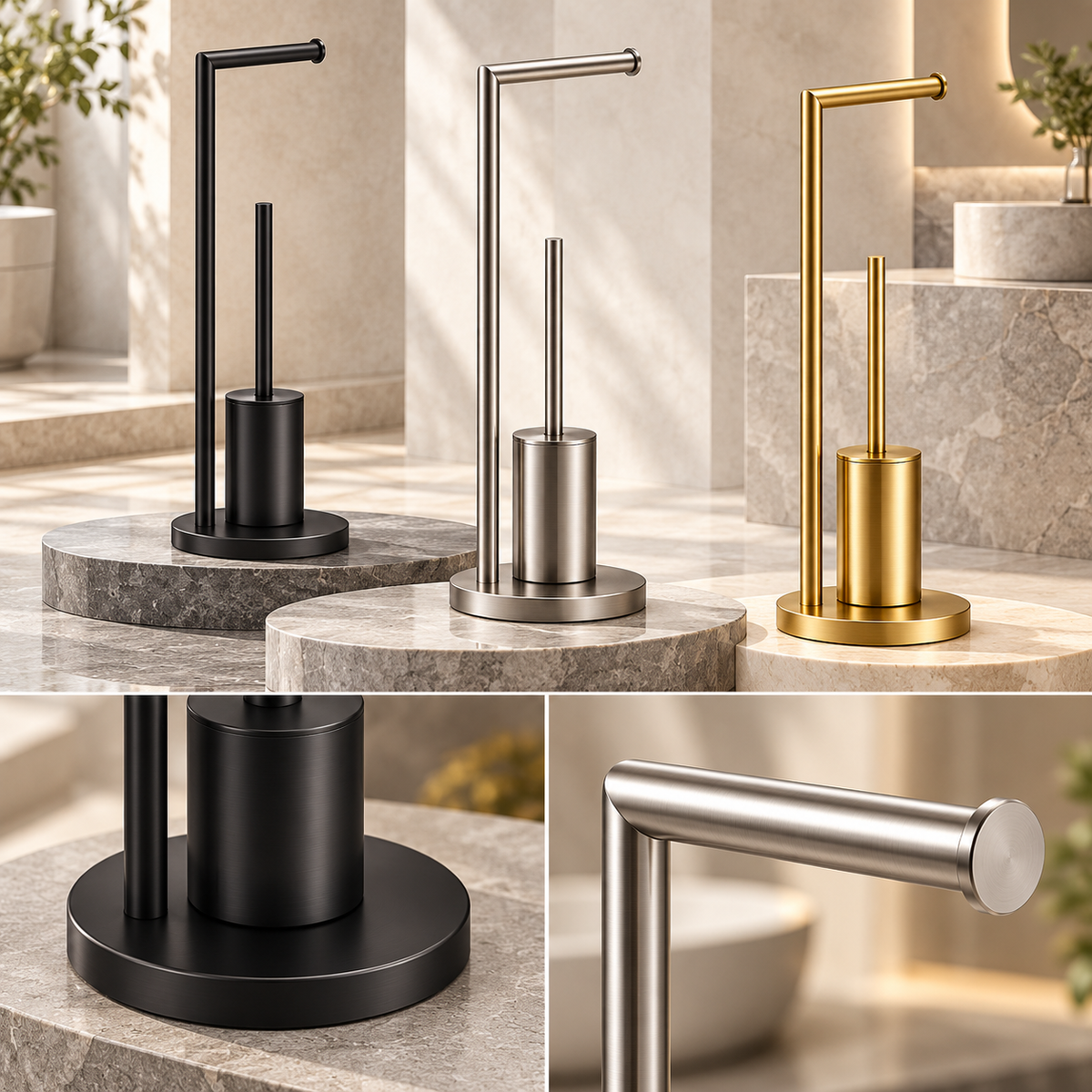 Wall Mounted Toilet Paper Holder Modern Design Bathroom — photo 6