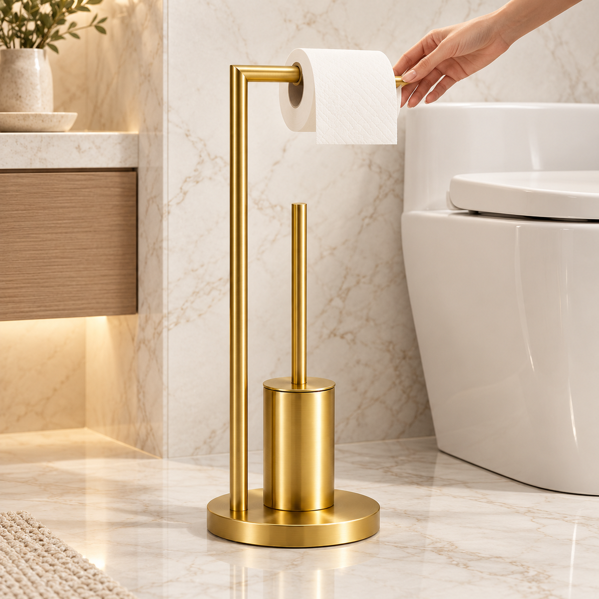 Wall Mounted Toilet Paper Holder Modern Design Bathroom — photo 5