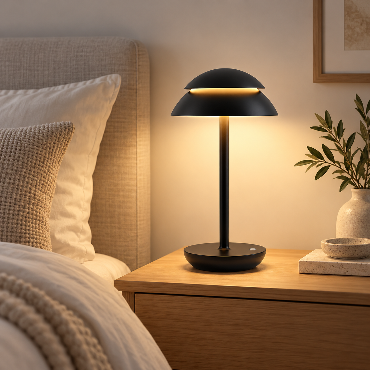 Warm Table Lamp Rechargeable Modern Design — photo 7